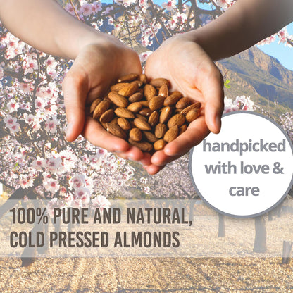 Essentially KateS Sweet Almond Oil multi angle view highlighting hexane free purity claims