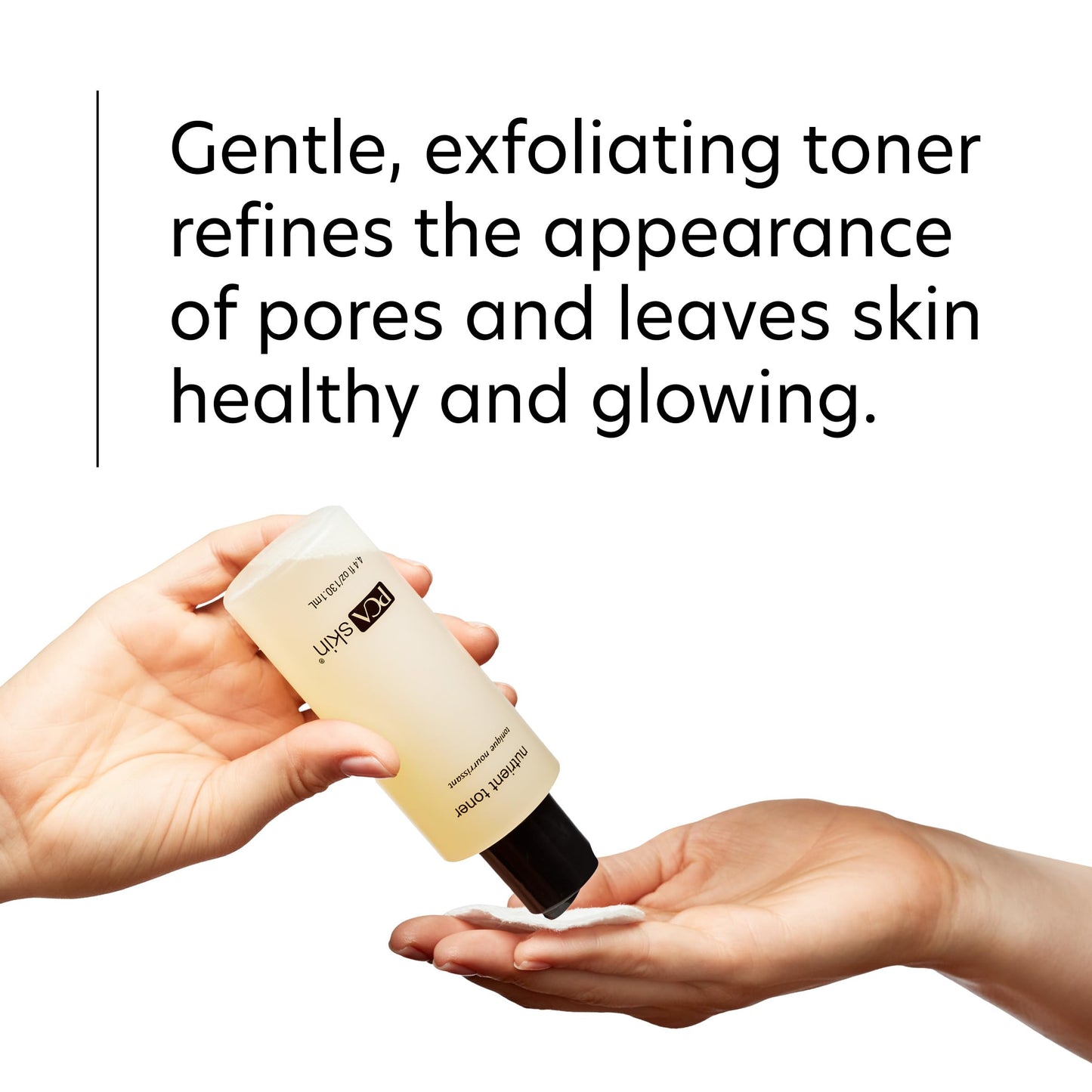 PCA Skin Nutrient Toner application on cotton pad