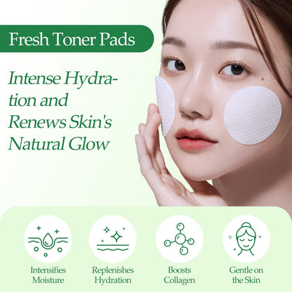 Pre-soaked Centella Asiatica skin pads being lifted with hygienic tweezers