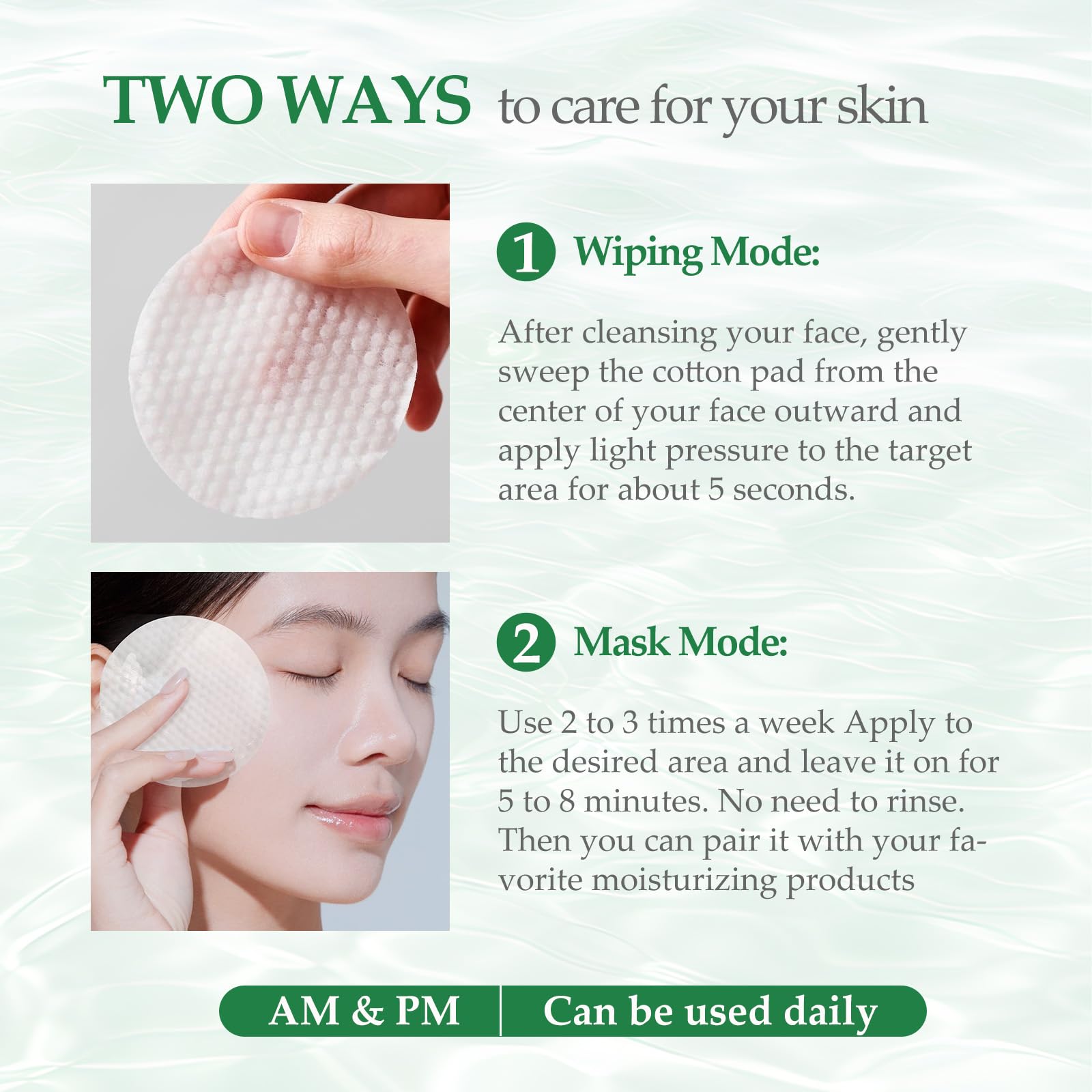 Textured cotton pad surface detail designed for gentle skin exfoliation