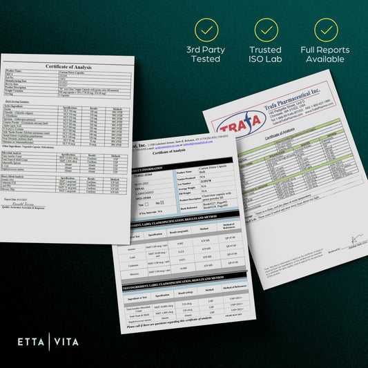 Etta Vita 11 in 1 Zeolite Cleanse Megaformula supplement facts and ingredients