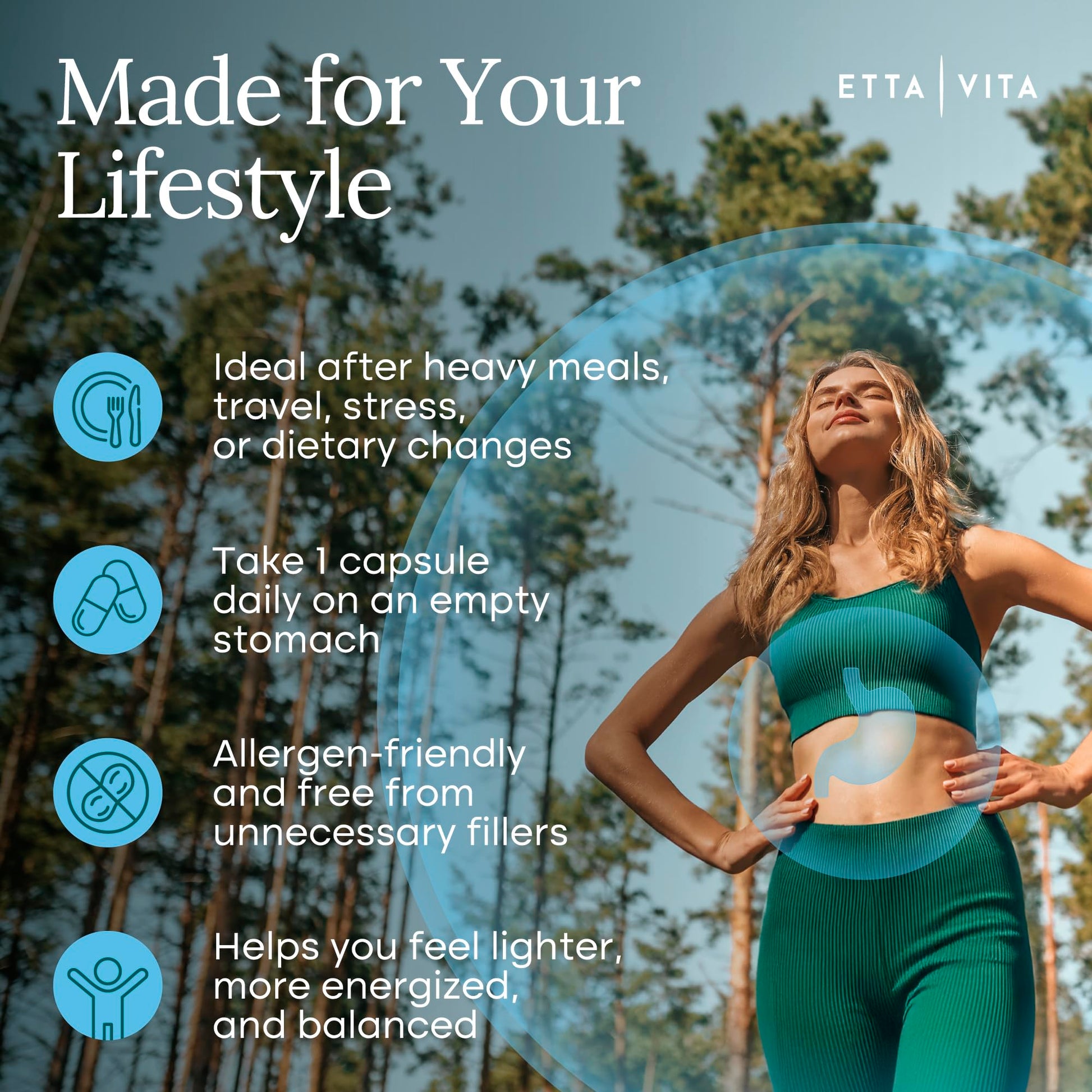 Authentic imported USA beauty and health care packaging for Etta Vita Potent Lumbrokinase
