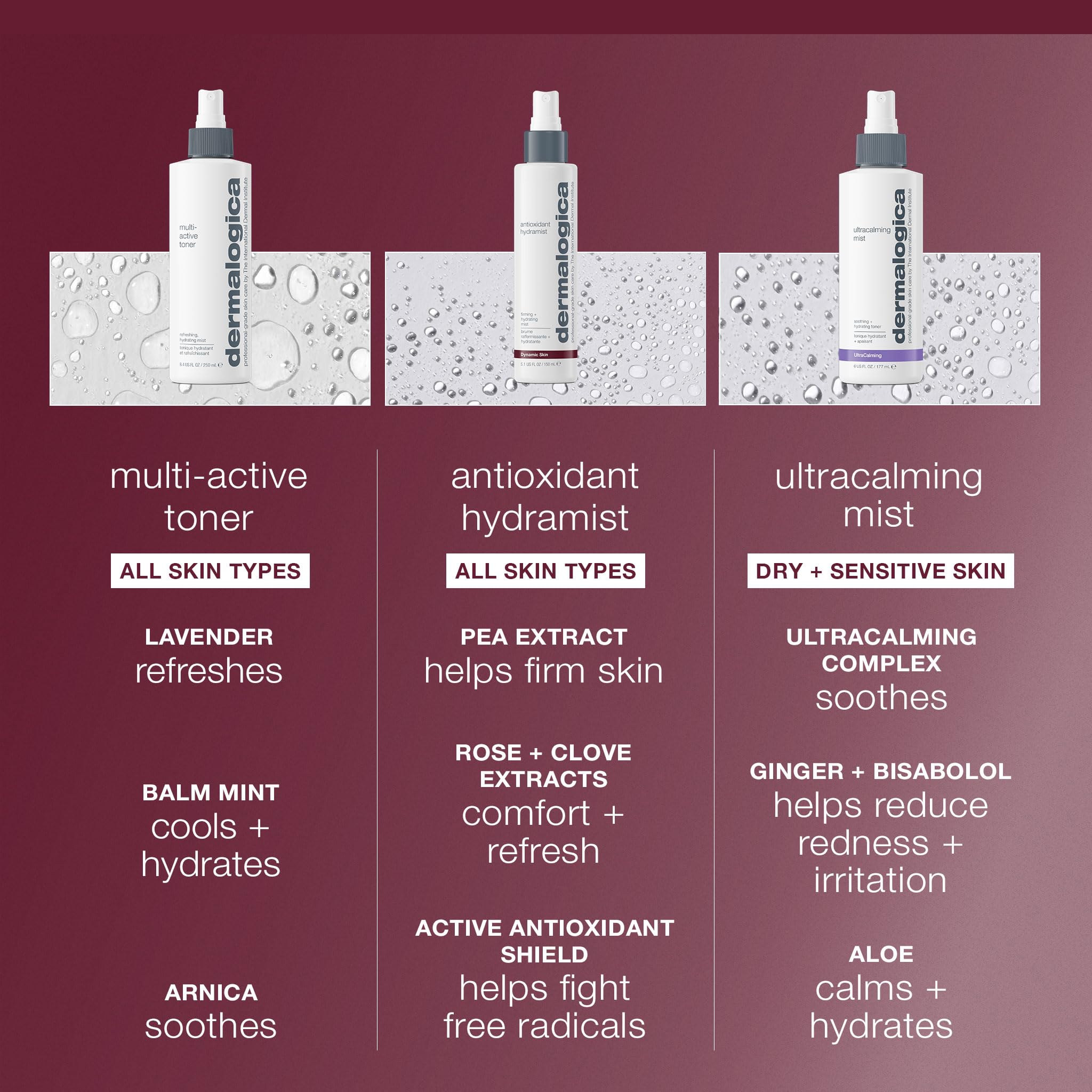 Side profile of Dermalogica Antioxidant Hydramist spray bottle