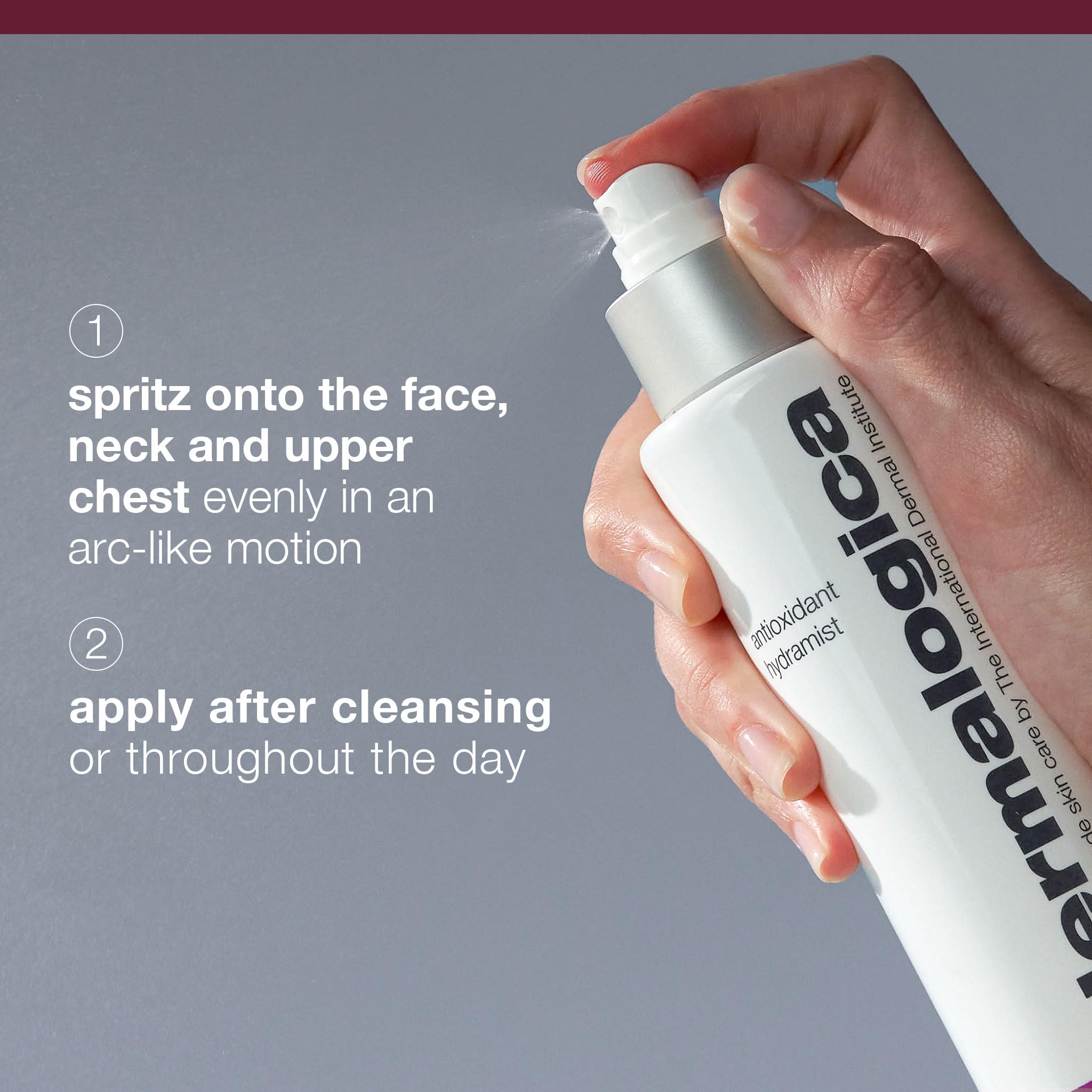 Dermalogica hydrating toner mist application demonstration
