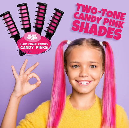 Back label of Blue Squid temporary hair color packaging detailing safe instructions for kids.