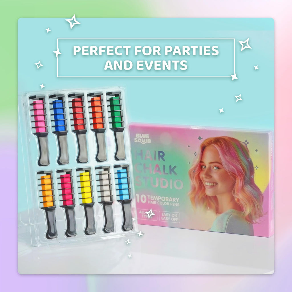 Blue Squid hair chalk kit for Halloween and parties