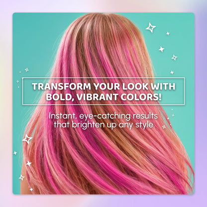 Blue Squid Hair Chalk Comb packaging and set components