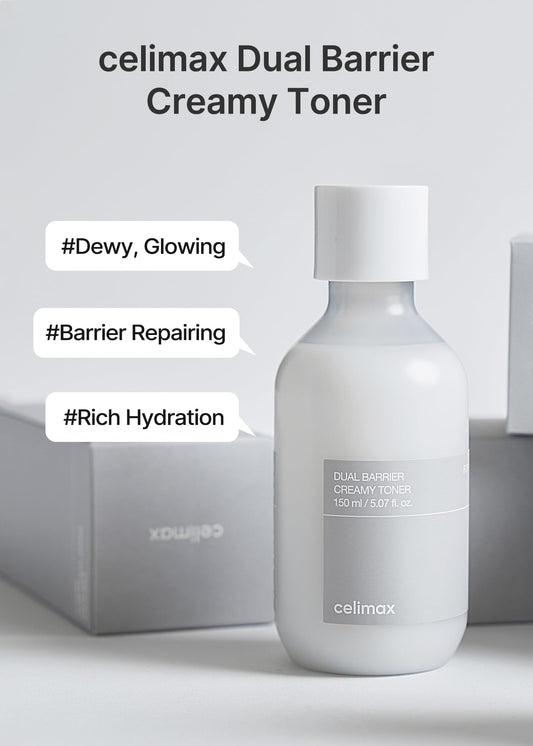 Celimax milky facial toner with ceramides and peptides for deep skin hydration