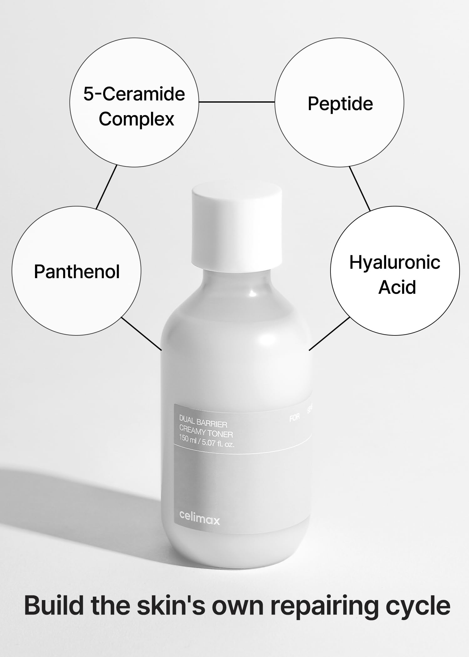 Celimax dual barrier daily skincare routine product for dry skin soothing