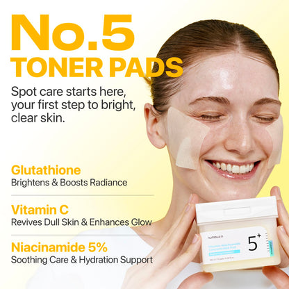 Smooth jelly side of the numbuzin Number Five toner pad demonstrating daily hyperpigmentation treatment
