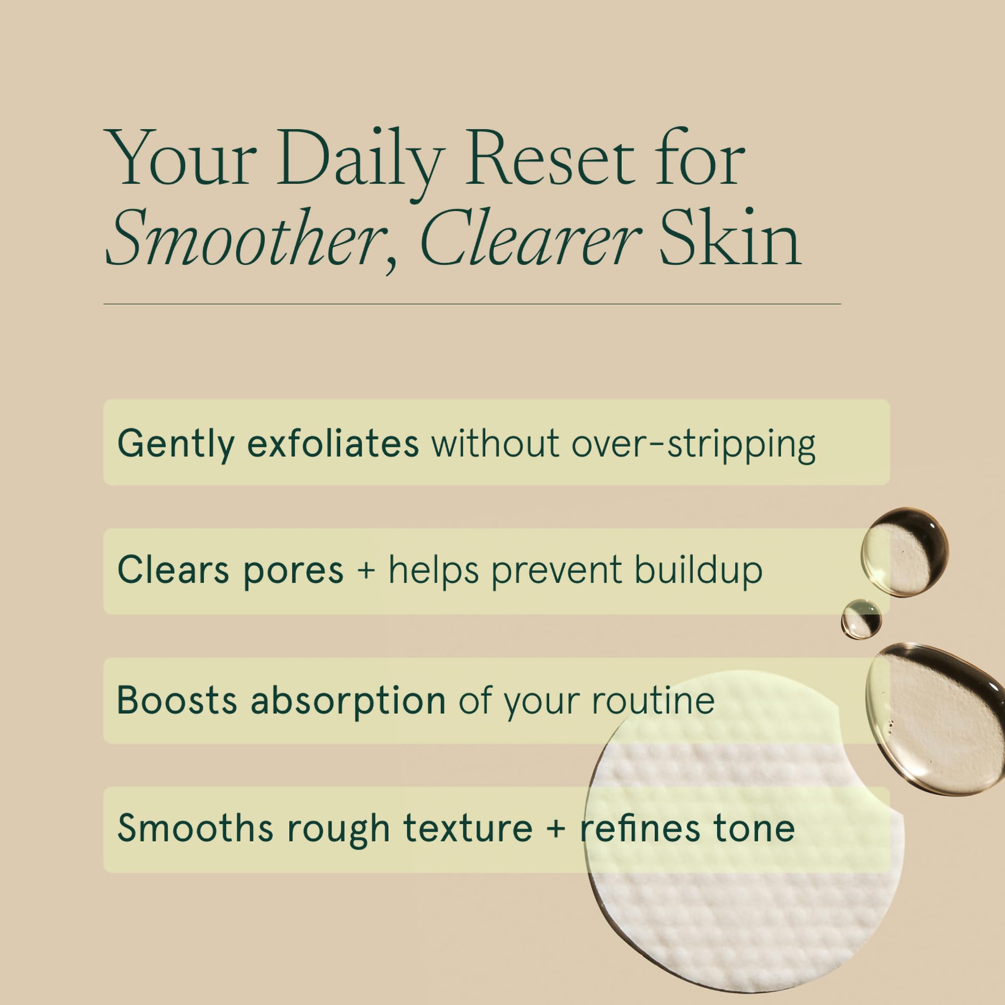 Barefaced salicylic acid clearing toner pads for acne prone skin texture