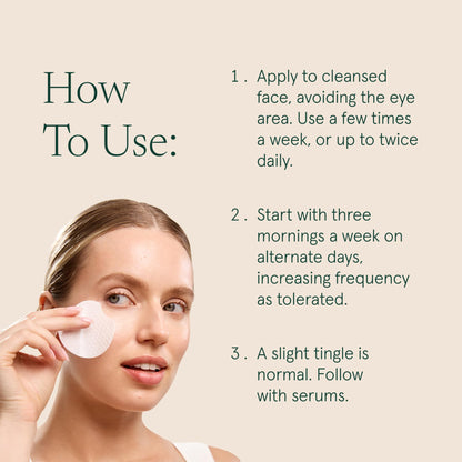 Barefaced dual acid toning pads for hyperpigmentation and dark spots