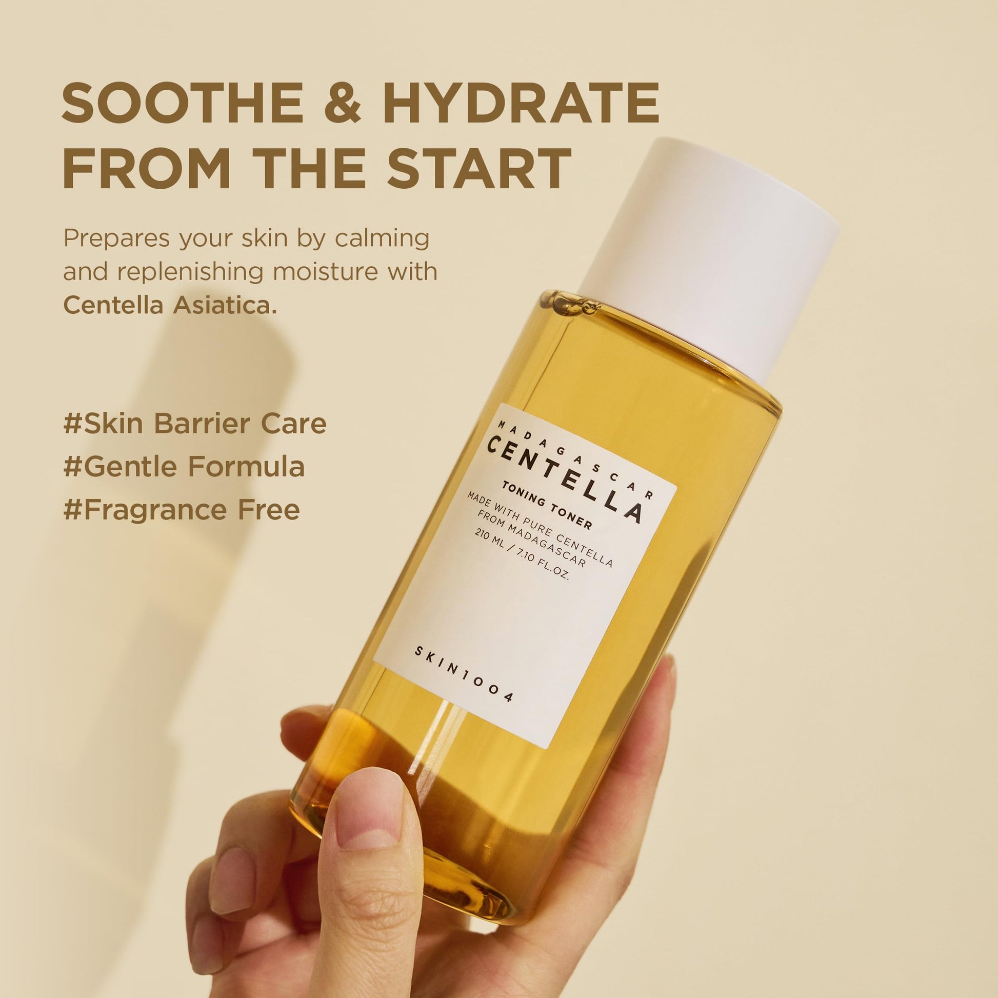 Side profile of Skin1004 Centella Toning Toner bottle