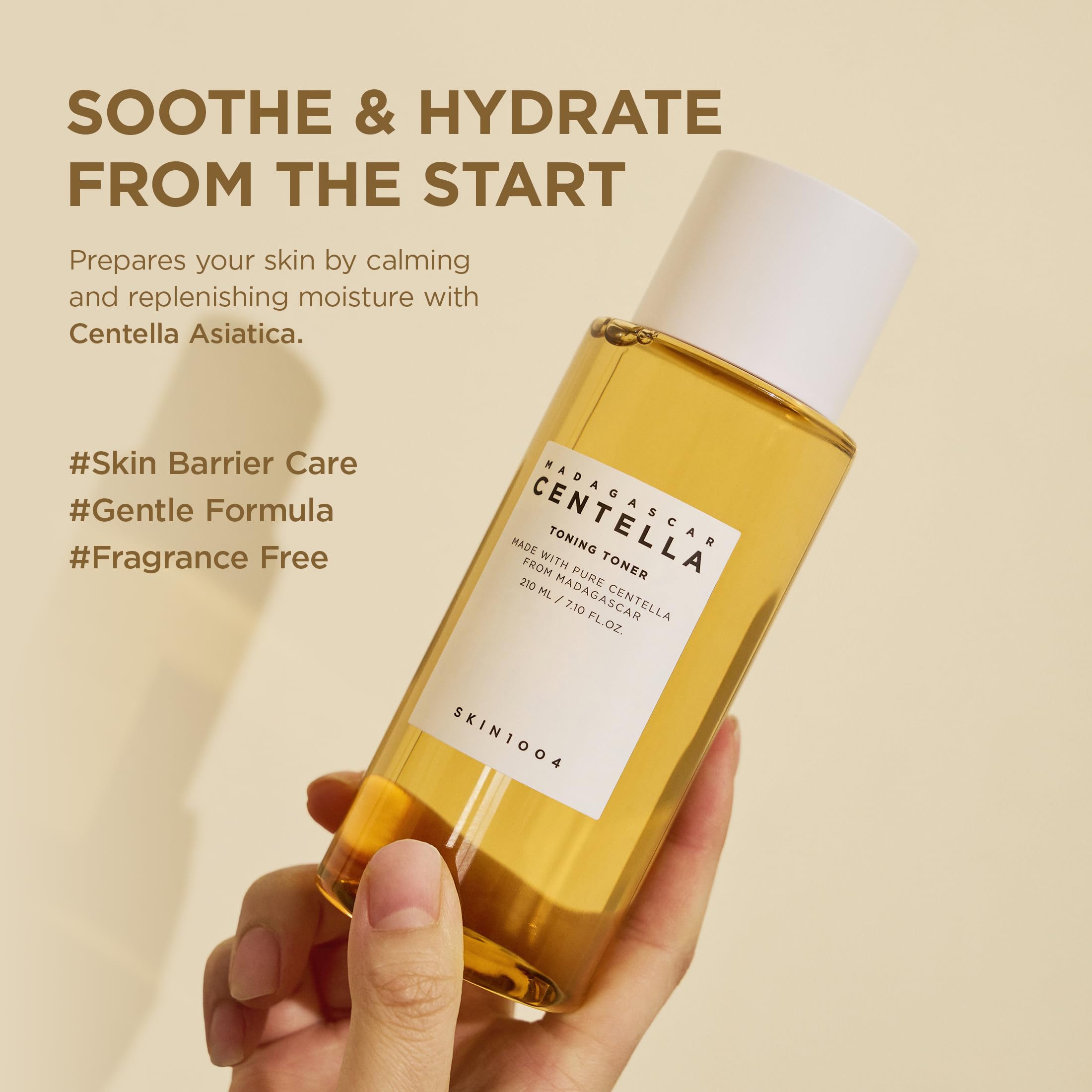 Side profile of Skin1004 Centella Toning Toner bottle