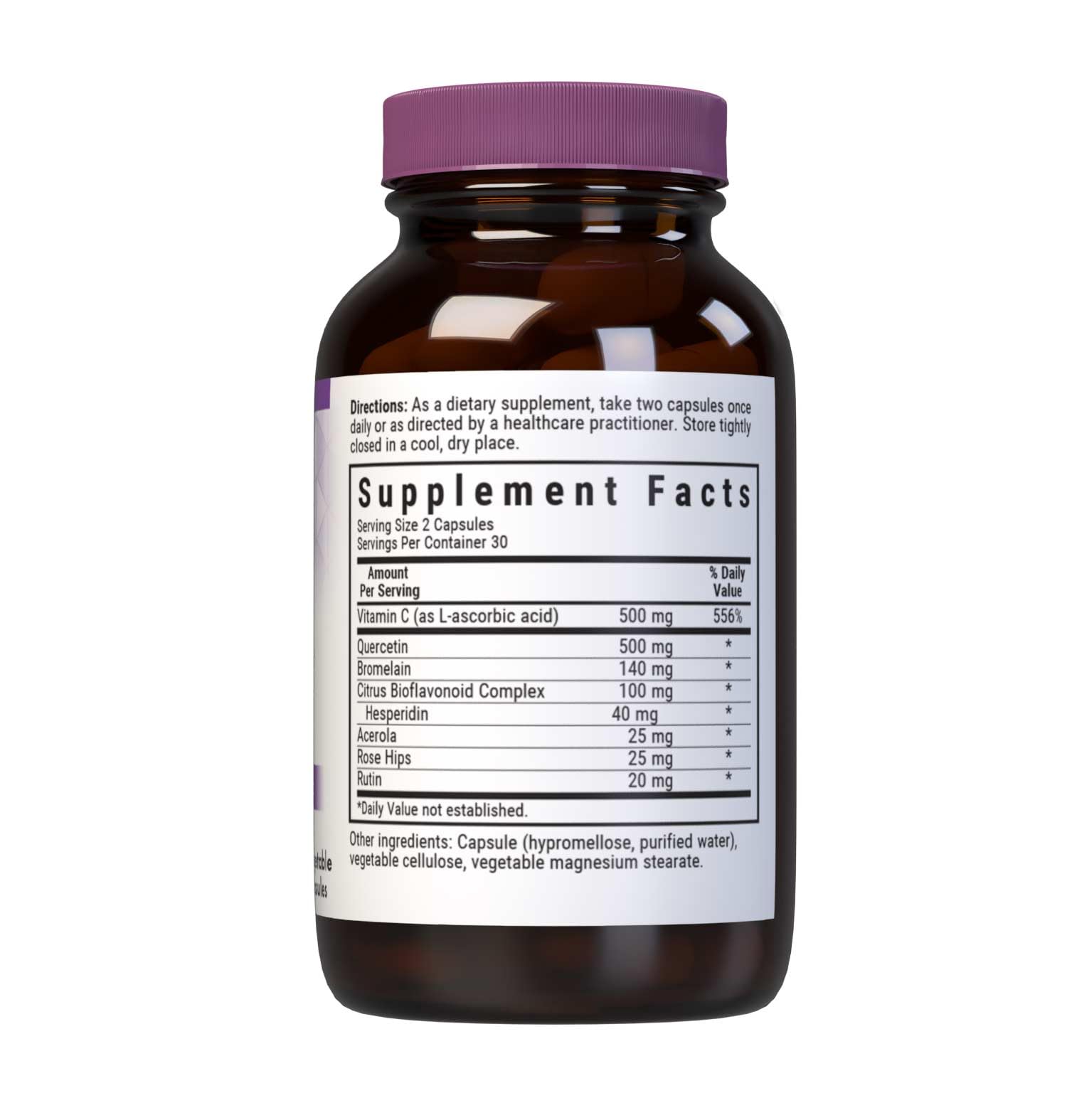 Bluebonnet Super Quercetin dietary supplement bottle showing immune support benefits