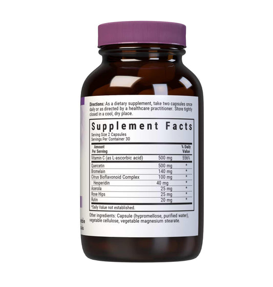 Bluebonnet Super Quercetin dietary supplement bottle showing immune support benefits