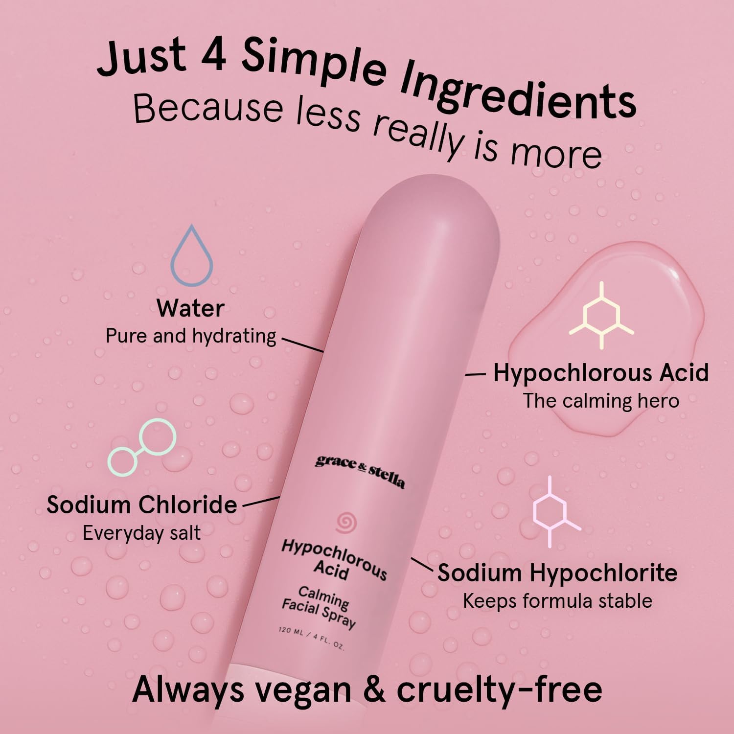 Grace & Stella 60 ml travel size face mist nozzle detail