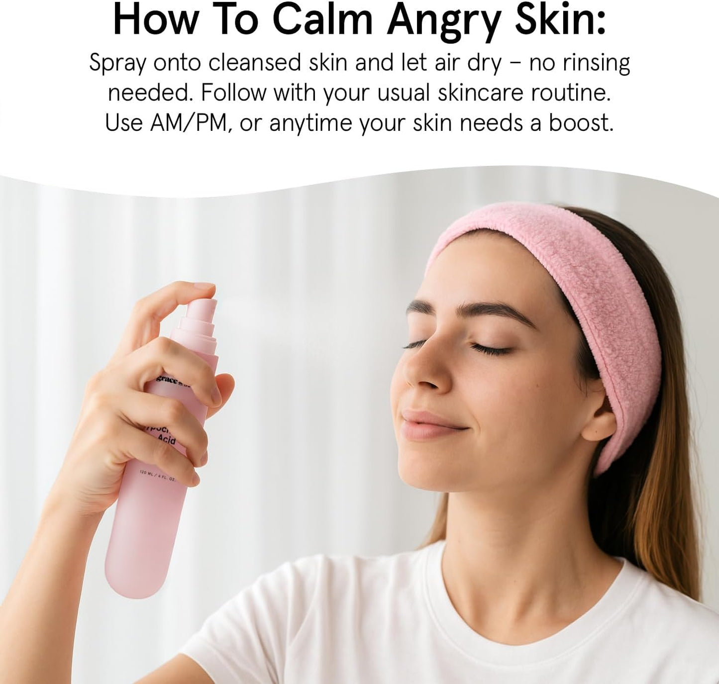 Grace & Stella hypochlorous acid mist for post-workout skin refresh