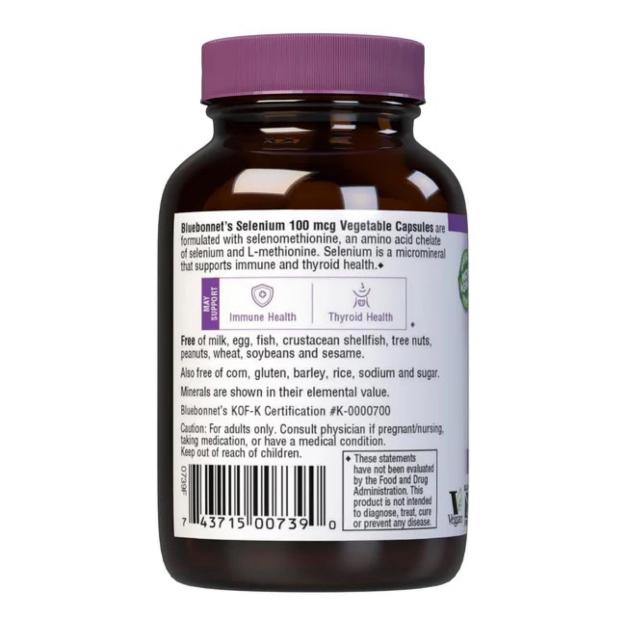 Imported L-selenomethionine amino acid complex capsules for thyroid health