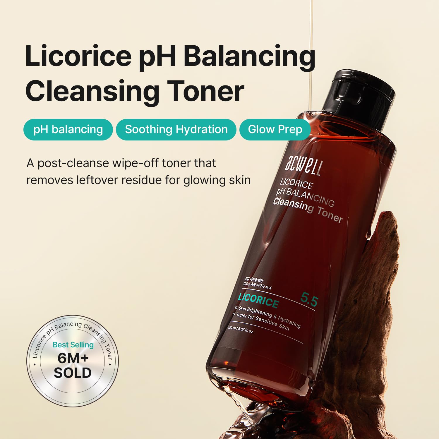 Acwell toner 150ml bottle packaging details