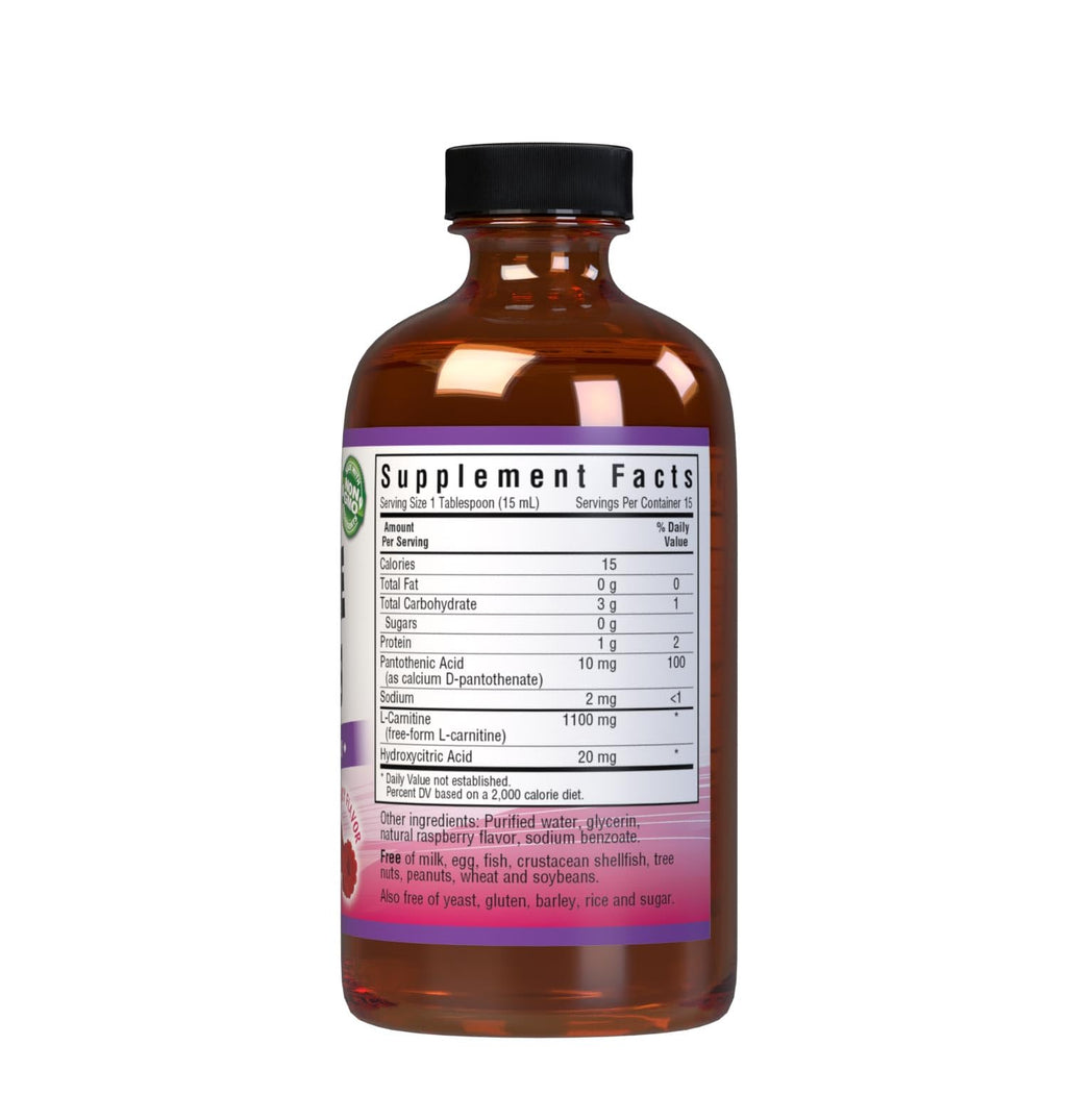 BlueBonnet Liquid L-Carnitine nutritional supplement label details and serving size