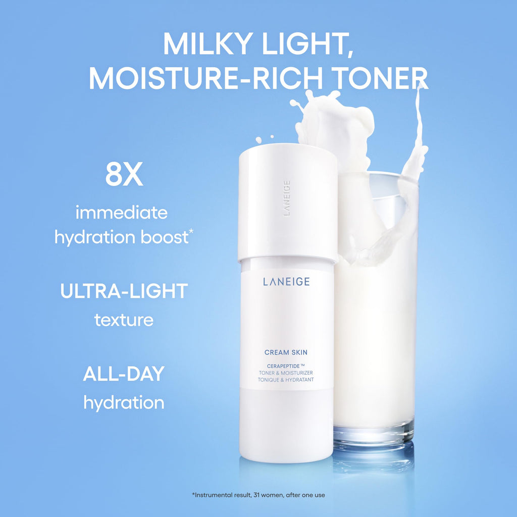 Laneige Cerapeptide milky toner bottle label
