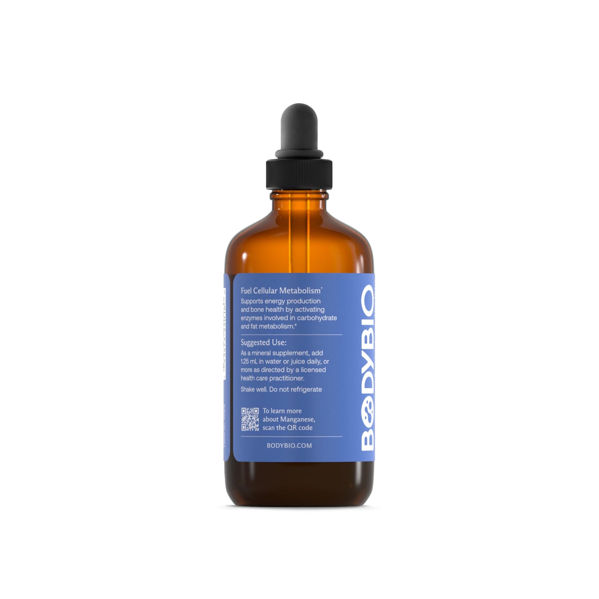 BodyBio Manganese supplement nutrition label details