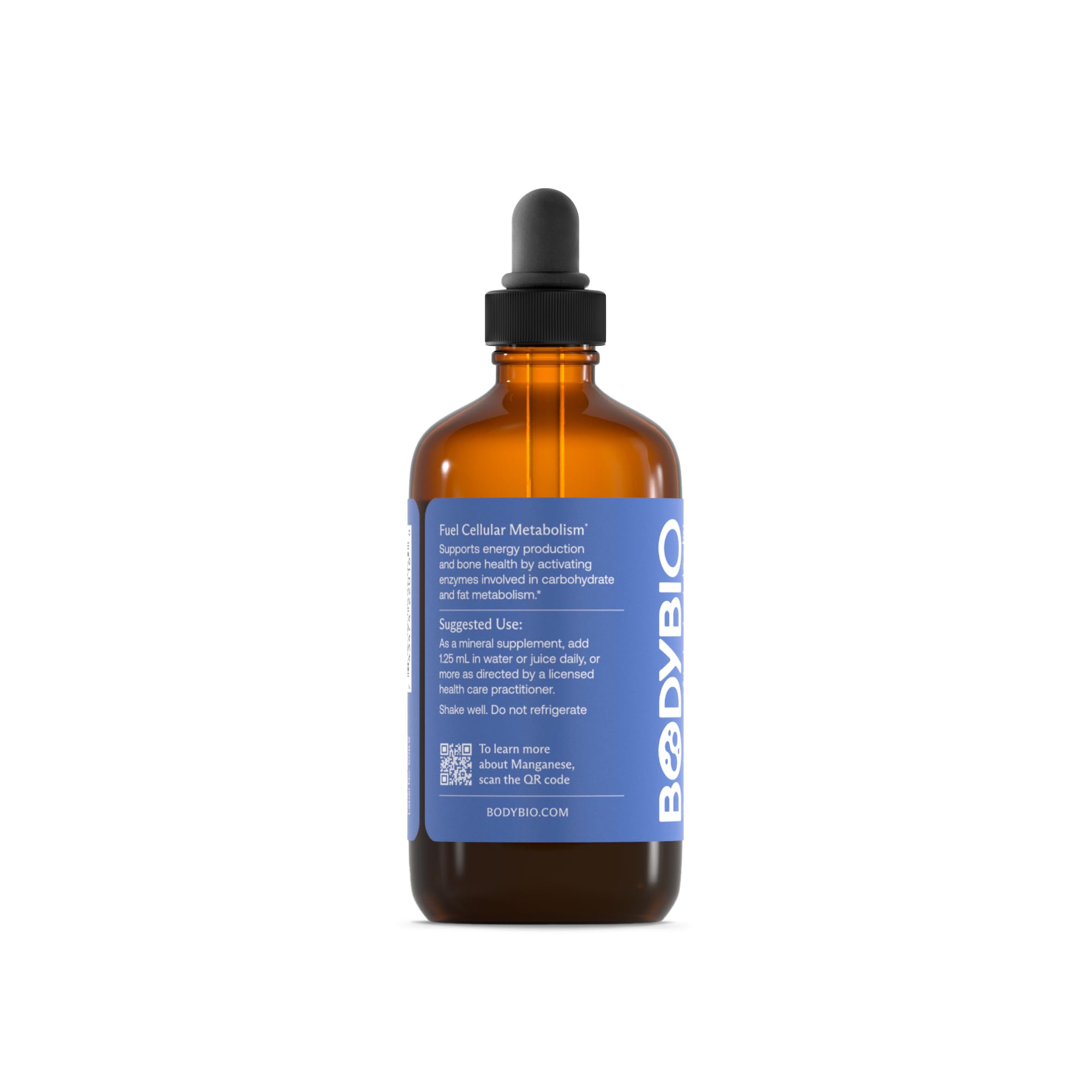 BodyBio Manganese supplement nutrition label details