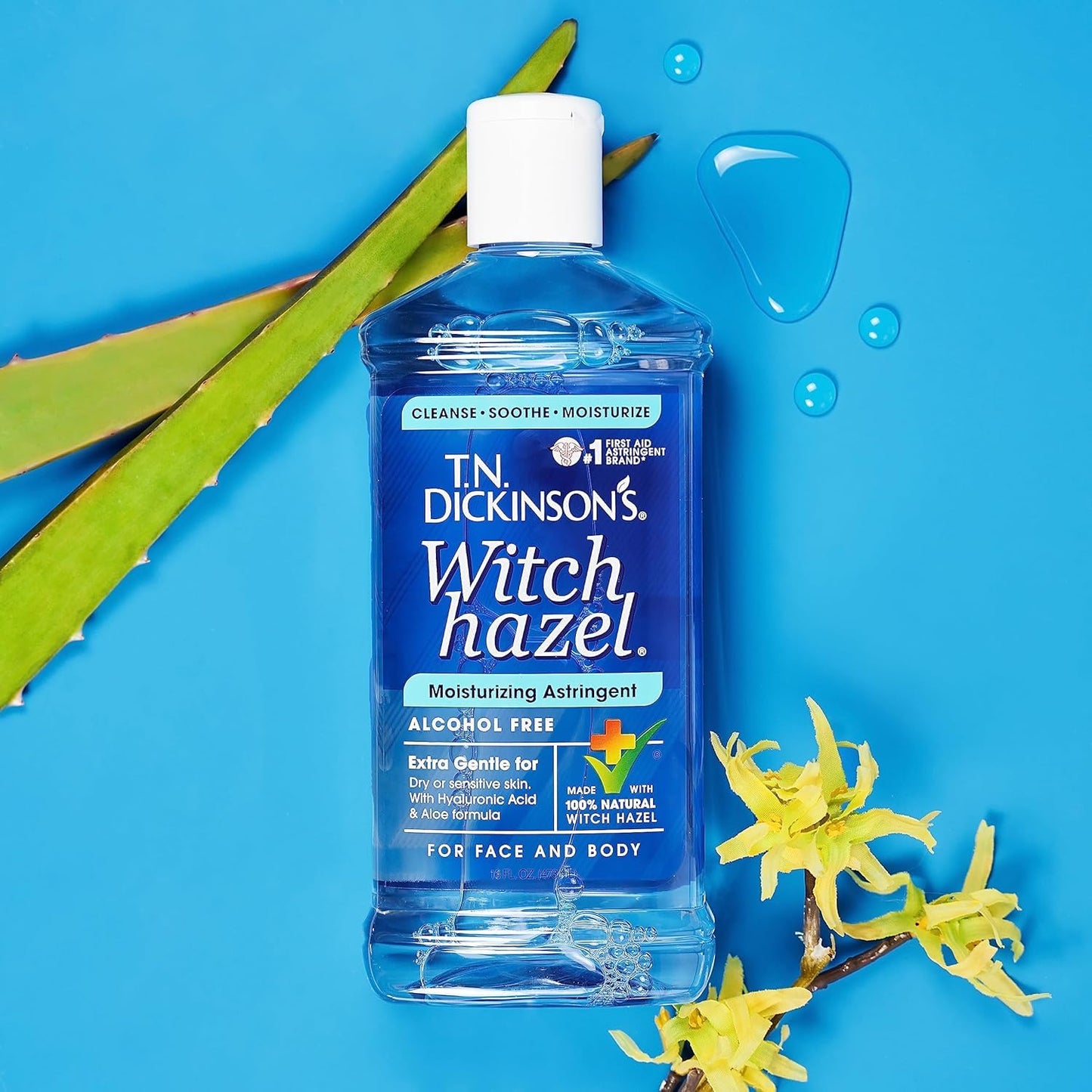 Clear liquid moisturizing toner by T.N. Dickinson's for soothing skin irritation