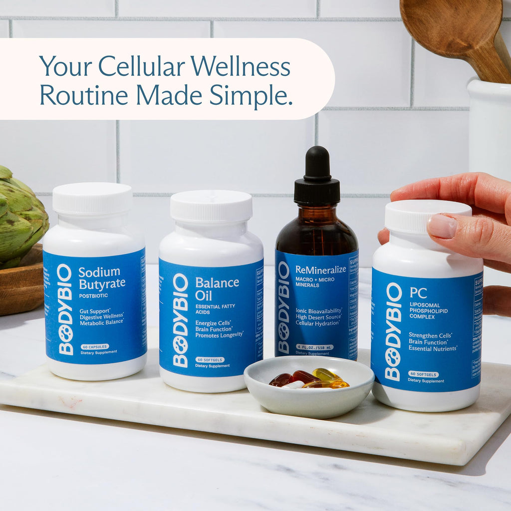 BodyBio Balance Oil 180 softgels box display