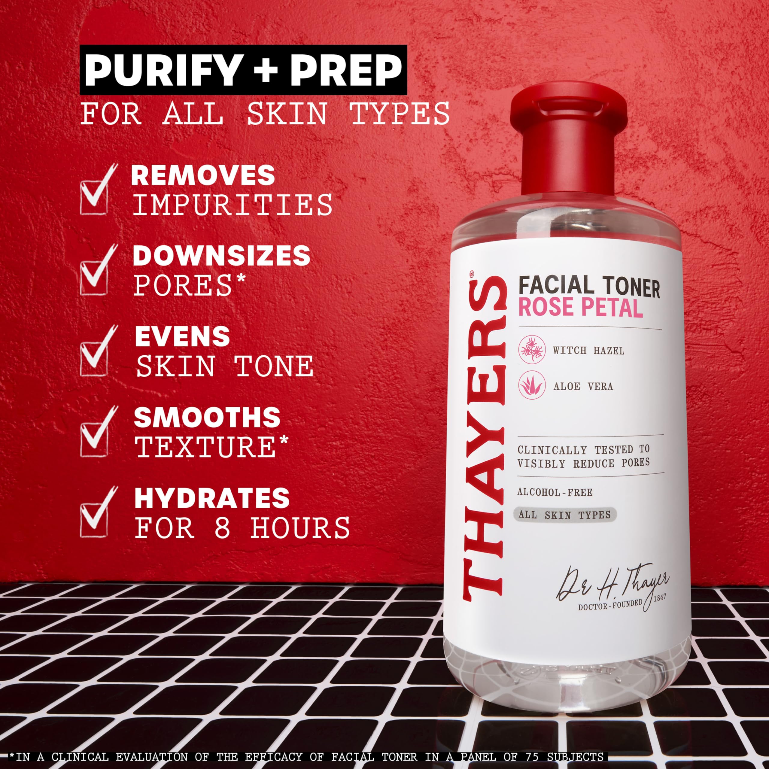 Back view of Thayers Rose Petal toner ingredients