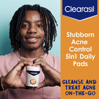 Clearasil 90 count acne control pads tub open view