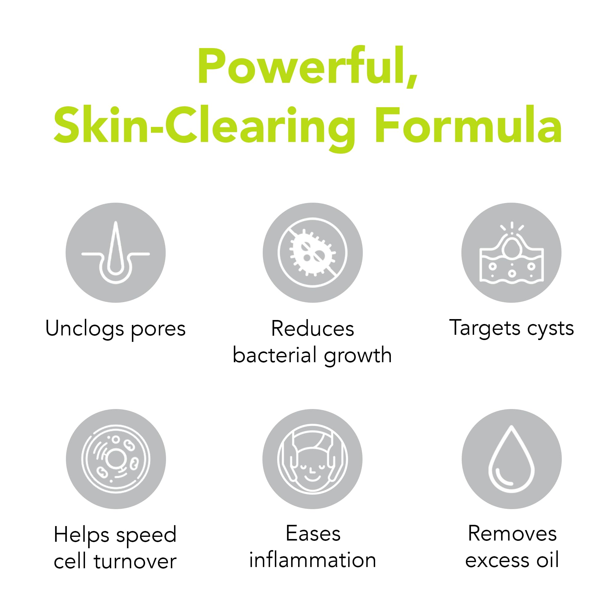 Back of Humane maximum strength acne wash packaging