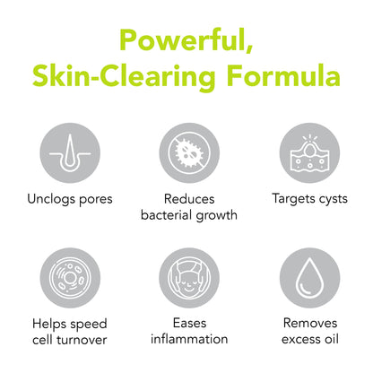 Back of Humane maximum strength acne wash packaging