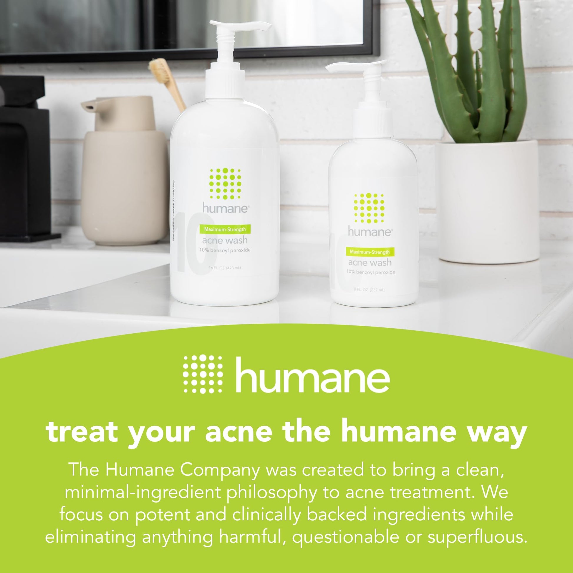 Vegan and cruelty free acne body wash 10 percent strength