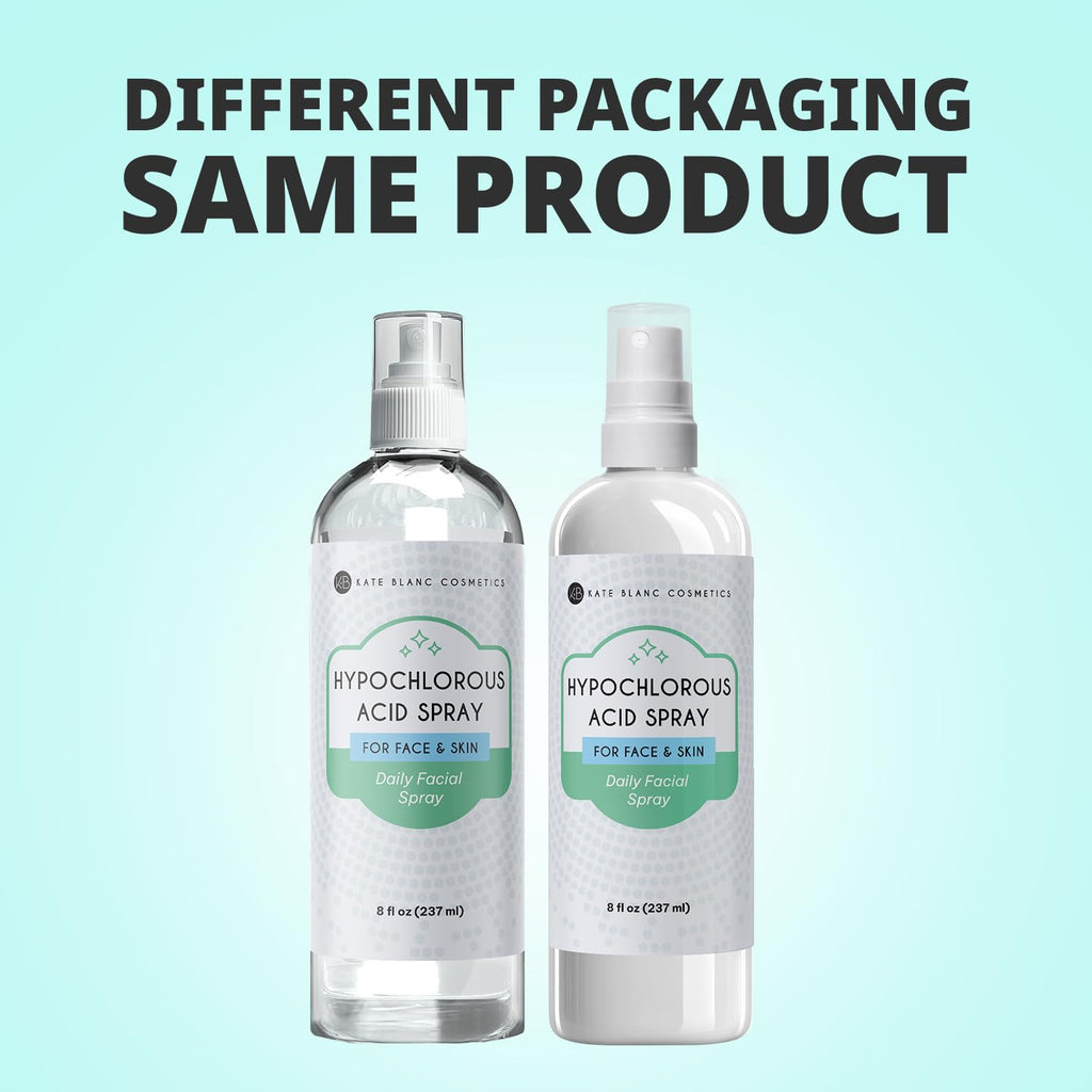 Kate Blanc Cosmetics Hypochlorous Acid Spray back label ingredient details