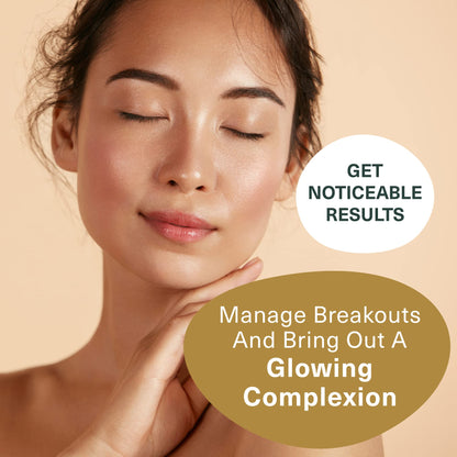 Botanic Tree exfoliating cleanser for acne-prone skin in bathroom setting
