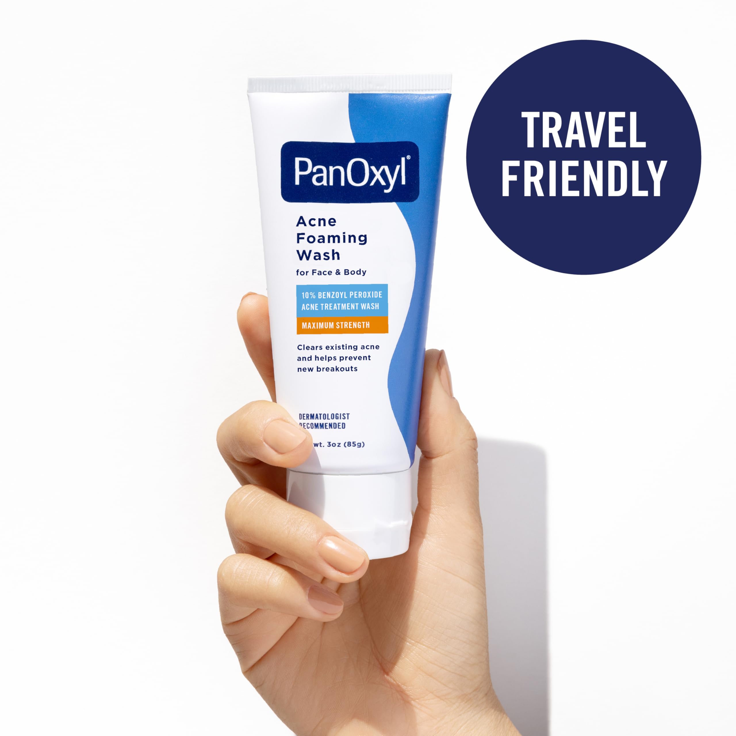 Back of PanOxyl Acne Foaming Wash tube with usage instructions