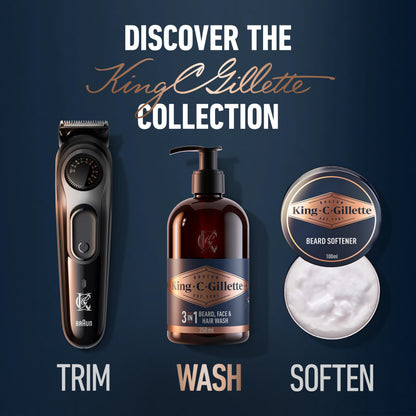 Professional grooming King C. Gillette face and beard wash