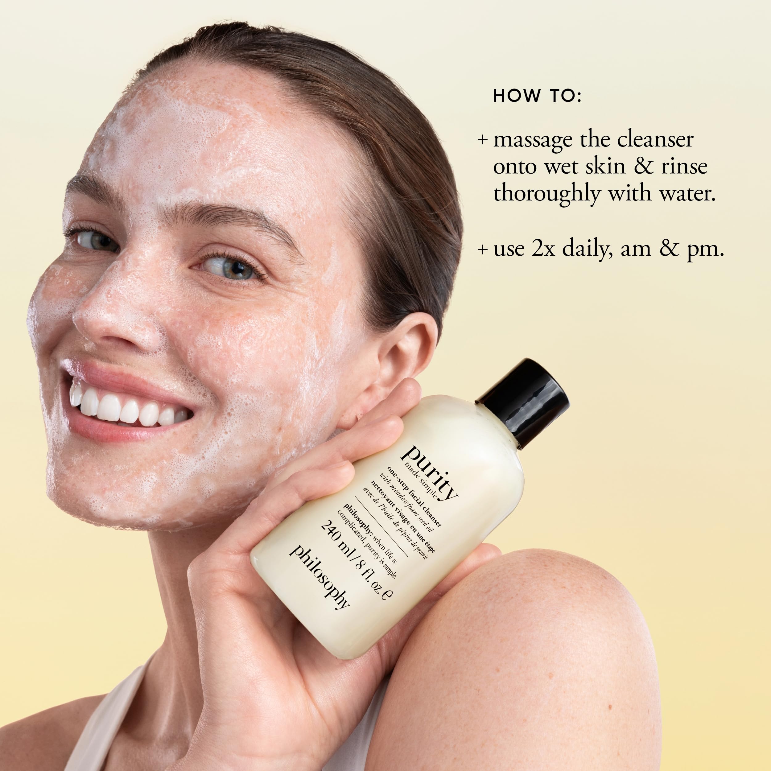Philosophy Purity Made Simple cleanser texture and label