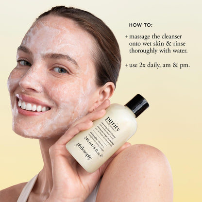 Philosophy Purity Made Simple cleanser texture and label