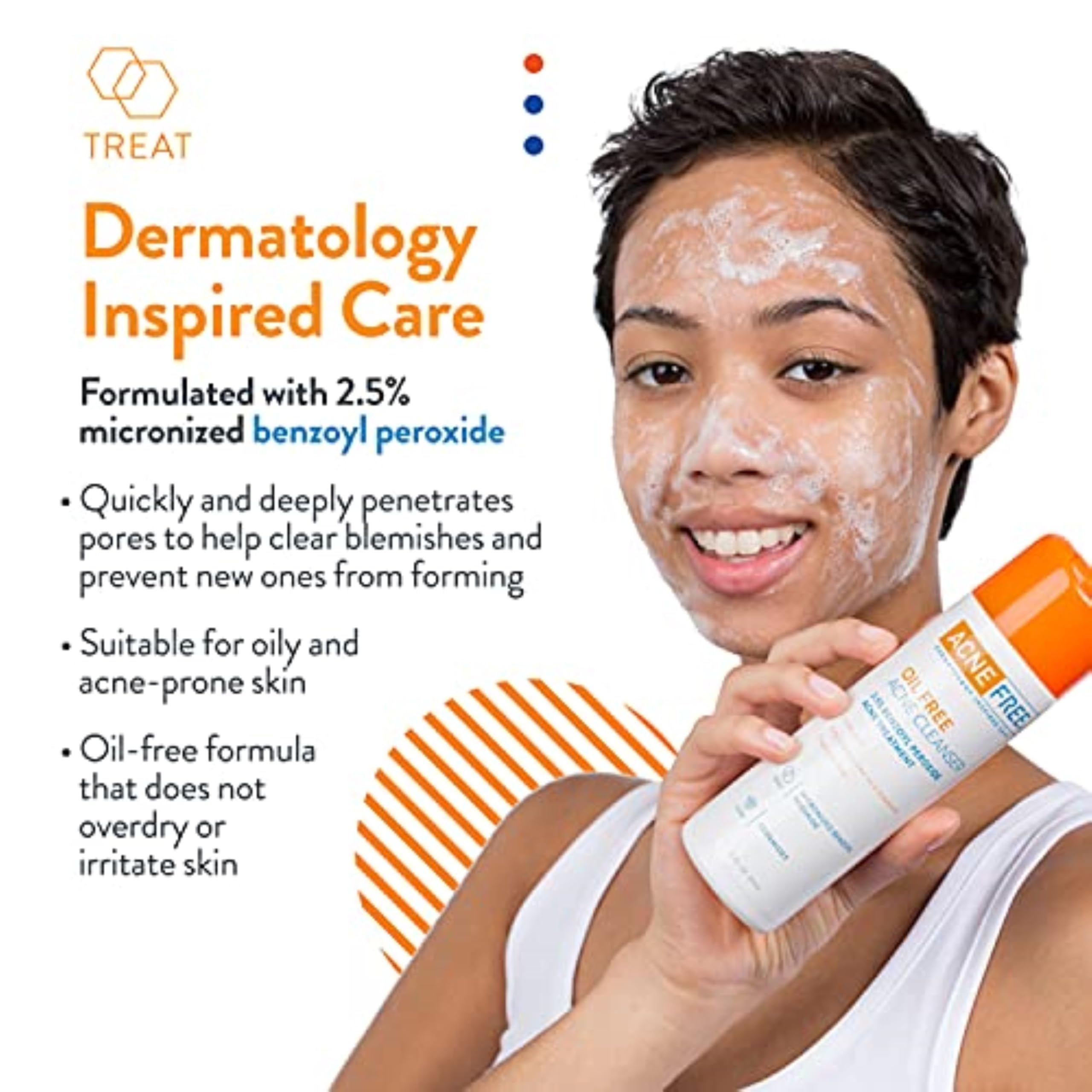 AcneFree acne treatment bottle texture detail