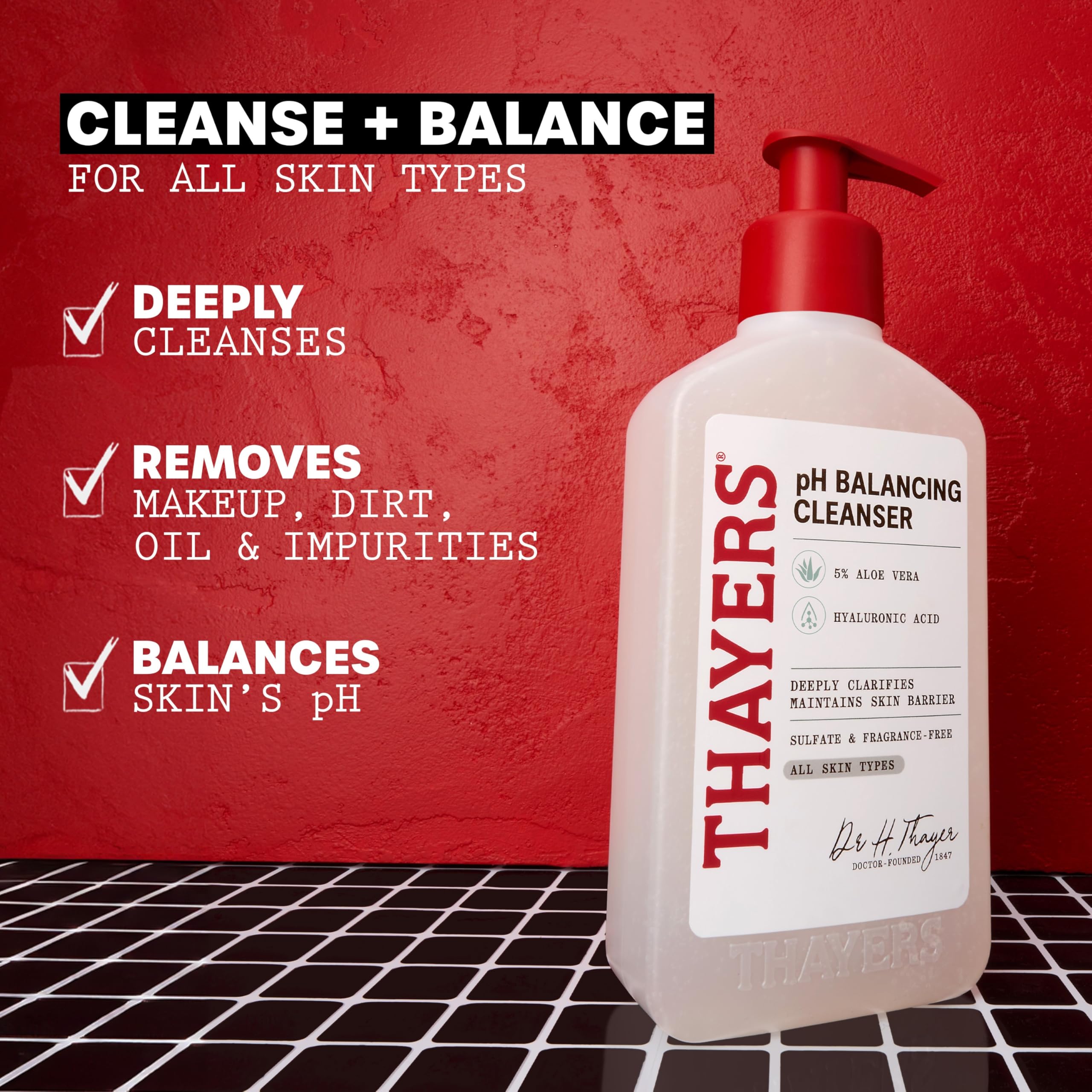 Thayers pH balancing cleanser 8 fluid ounce bottle