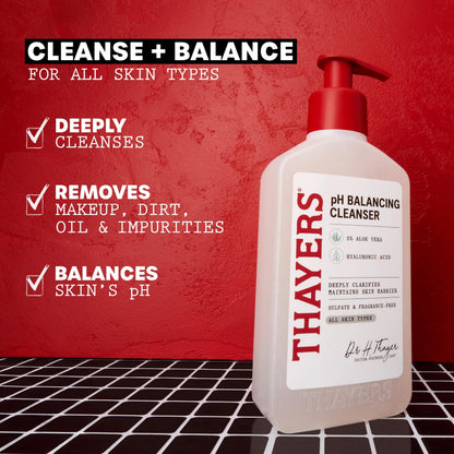 Thayers pH balancing cleanser 8 fluid ounce bottle