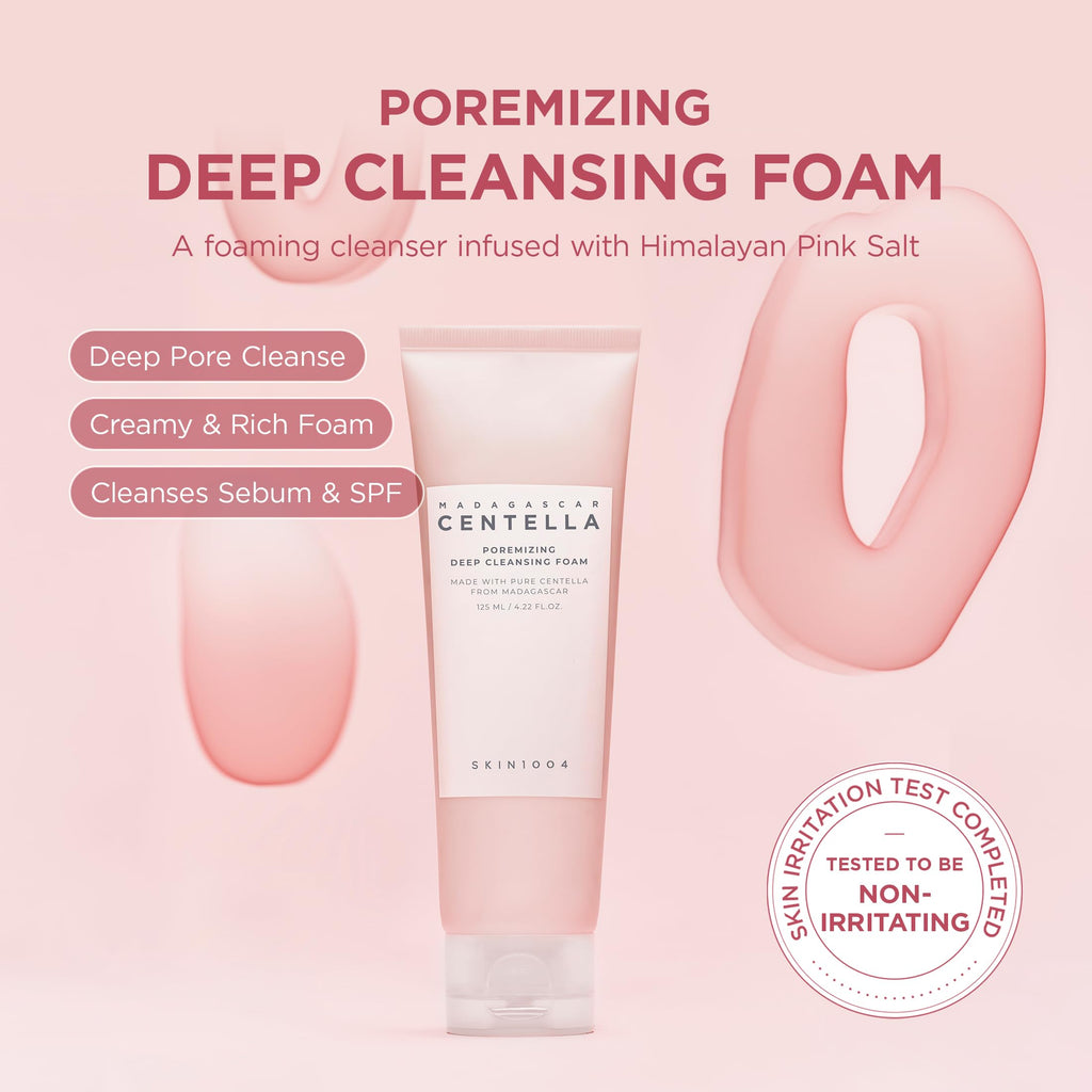 SKIN1004 Poremizing Deep Cleansing Foam side profile showing product label details
