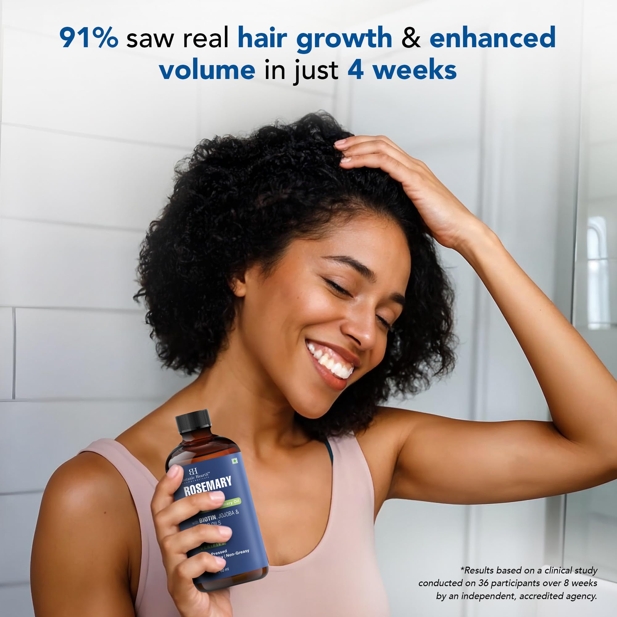 Botanic Hearth cold pressed non sticky hair strengthening oil packaging