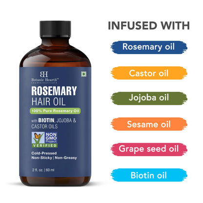 Non GMO verified Botanic Hearth hair oil for dry damaged hair