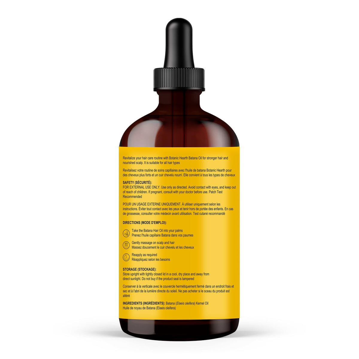 Botanic Hearth multi purpose hair and skin oil bottle flatlay