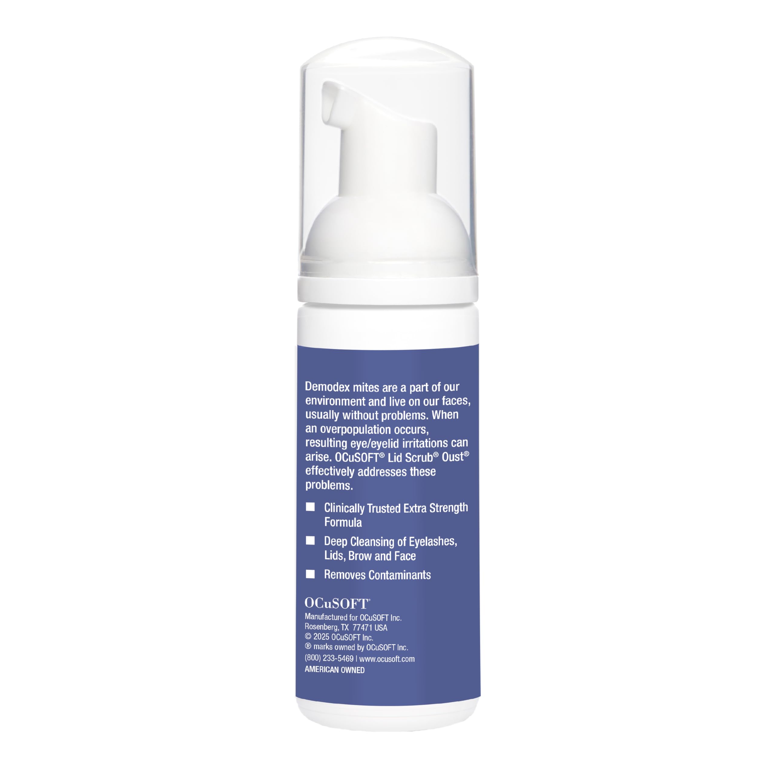 OCuSOFT Oust Demodex cleanser for eyelid hygiene