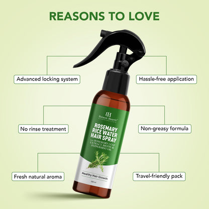 Back of Botanic Hearth hair spray bottle with ingredients
